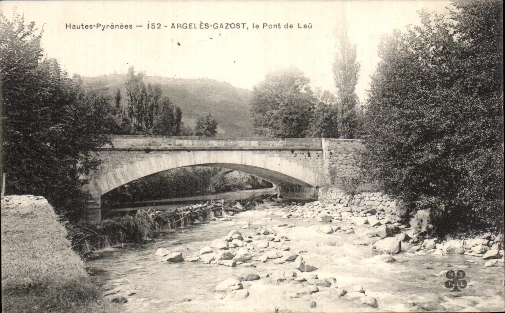 CPA los altos Pyrenees Argeles Gazost el puente de Lau
