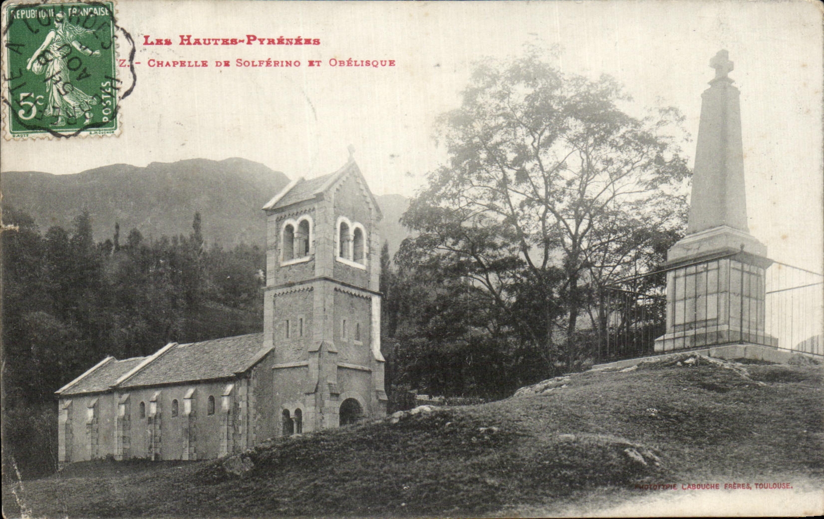 CPA the High Pyrenees Vault De Solferino and Obelisque Luz