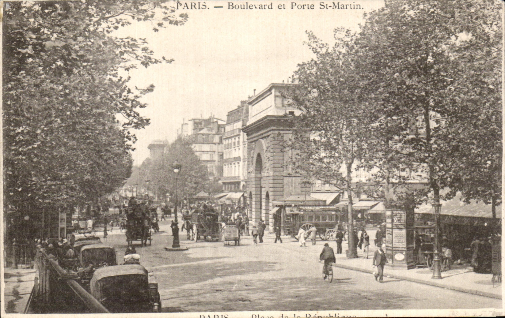 Bulevar y puerta San Martin de CPA Paris