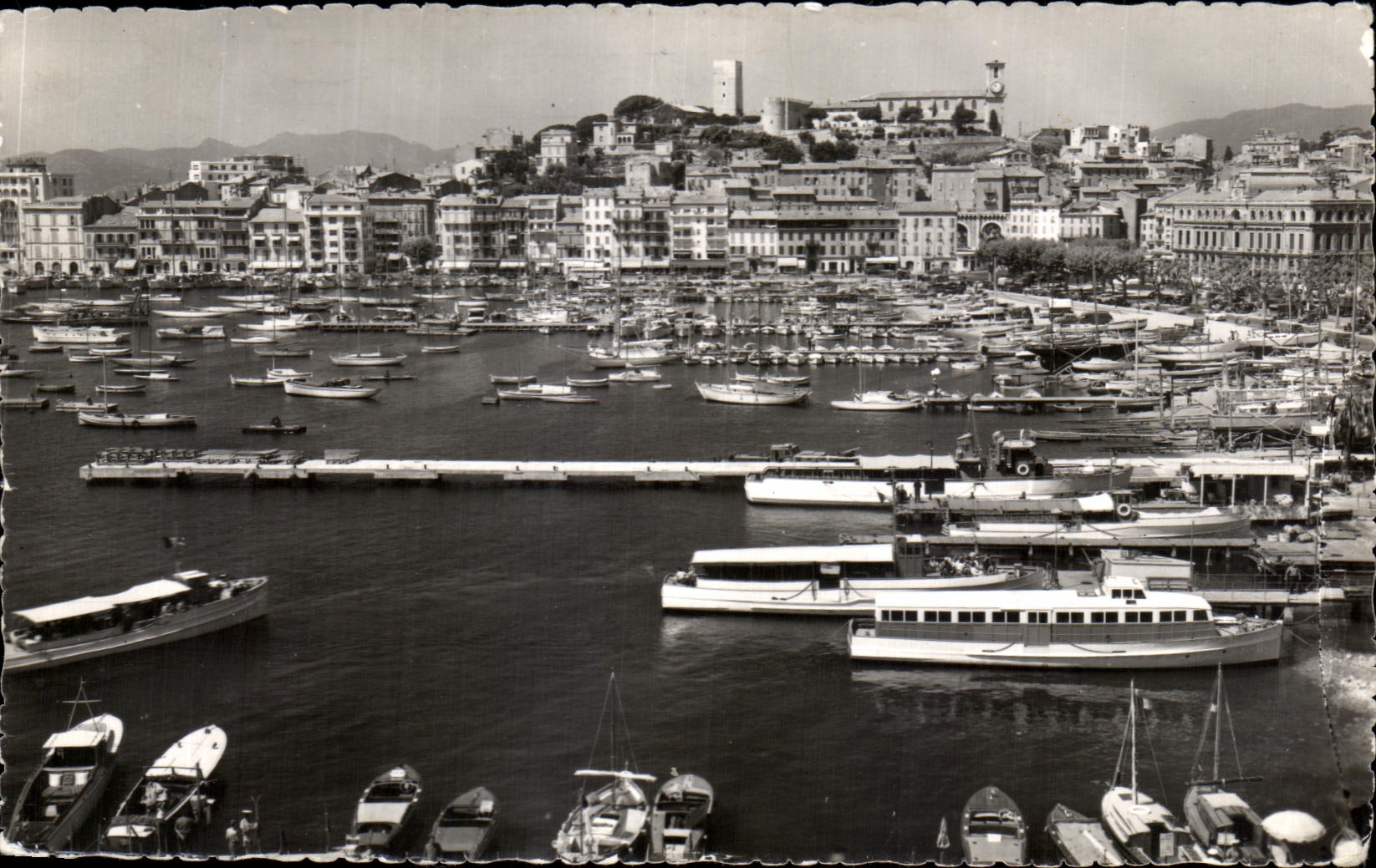 CPA the Dimension Of Cannes Azure the Port and Suquet Seen of the Municipal Casino