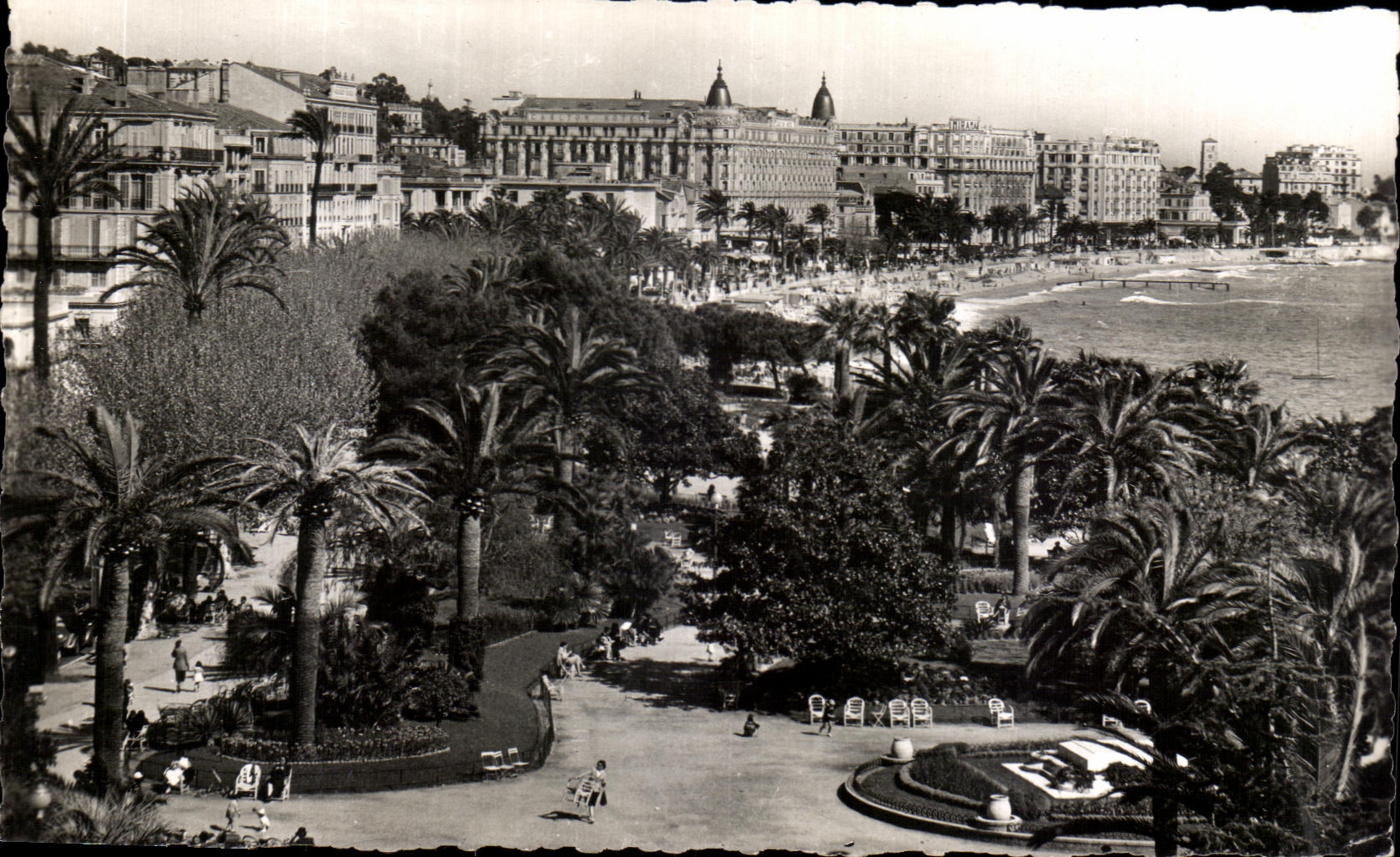CPA the Dimension of Cannes Azure Gardens and Hotels on the Small cross