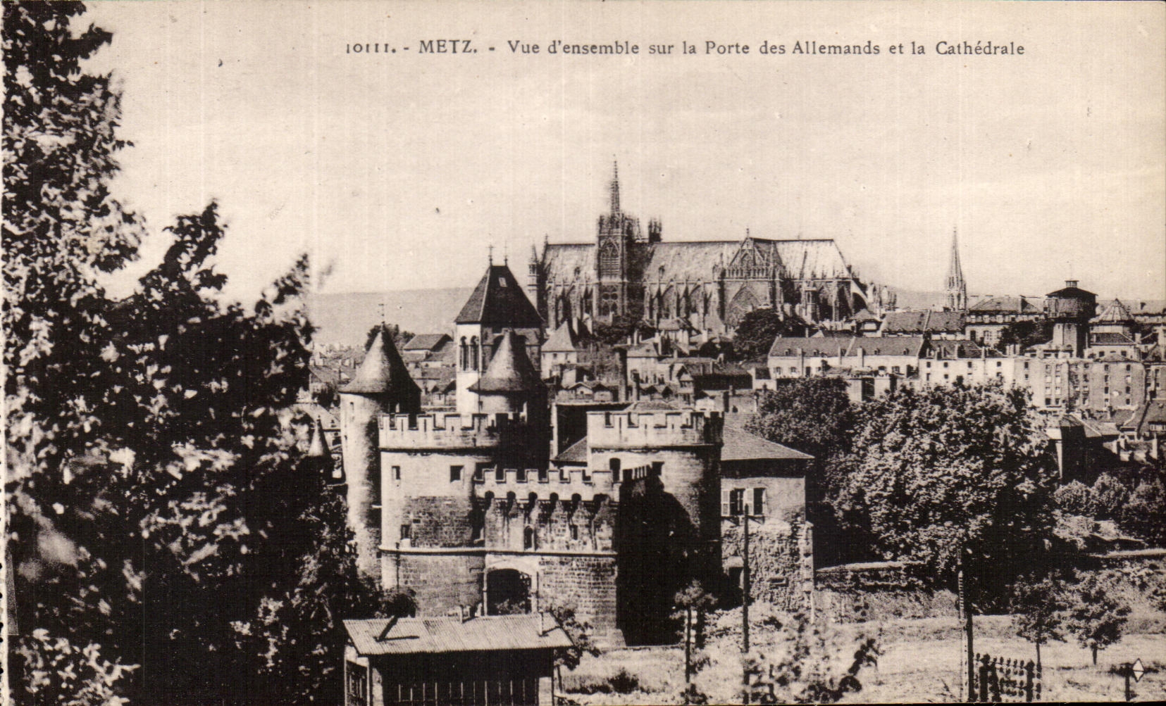 Cuadro total de CPA Metz en la puerta de los alemanes y de la catedral