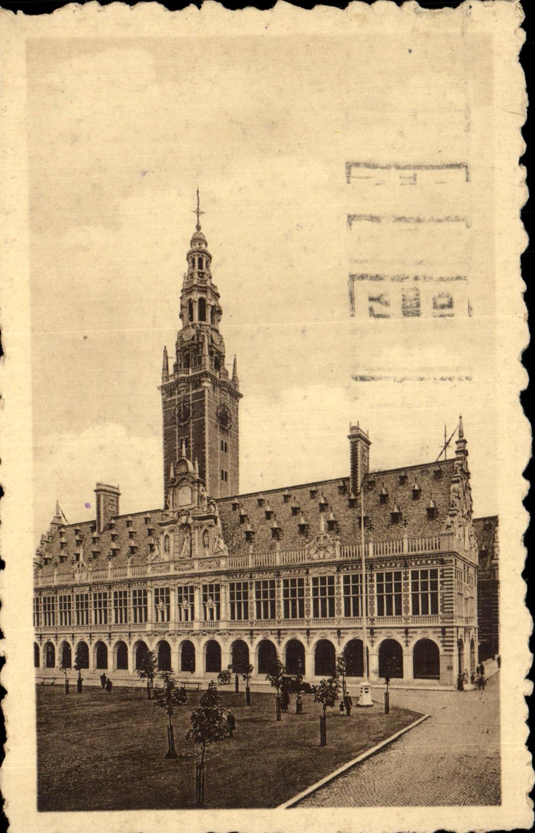 CPA Leuwen Library of I' Universelle Library