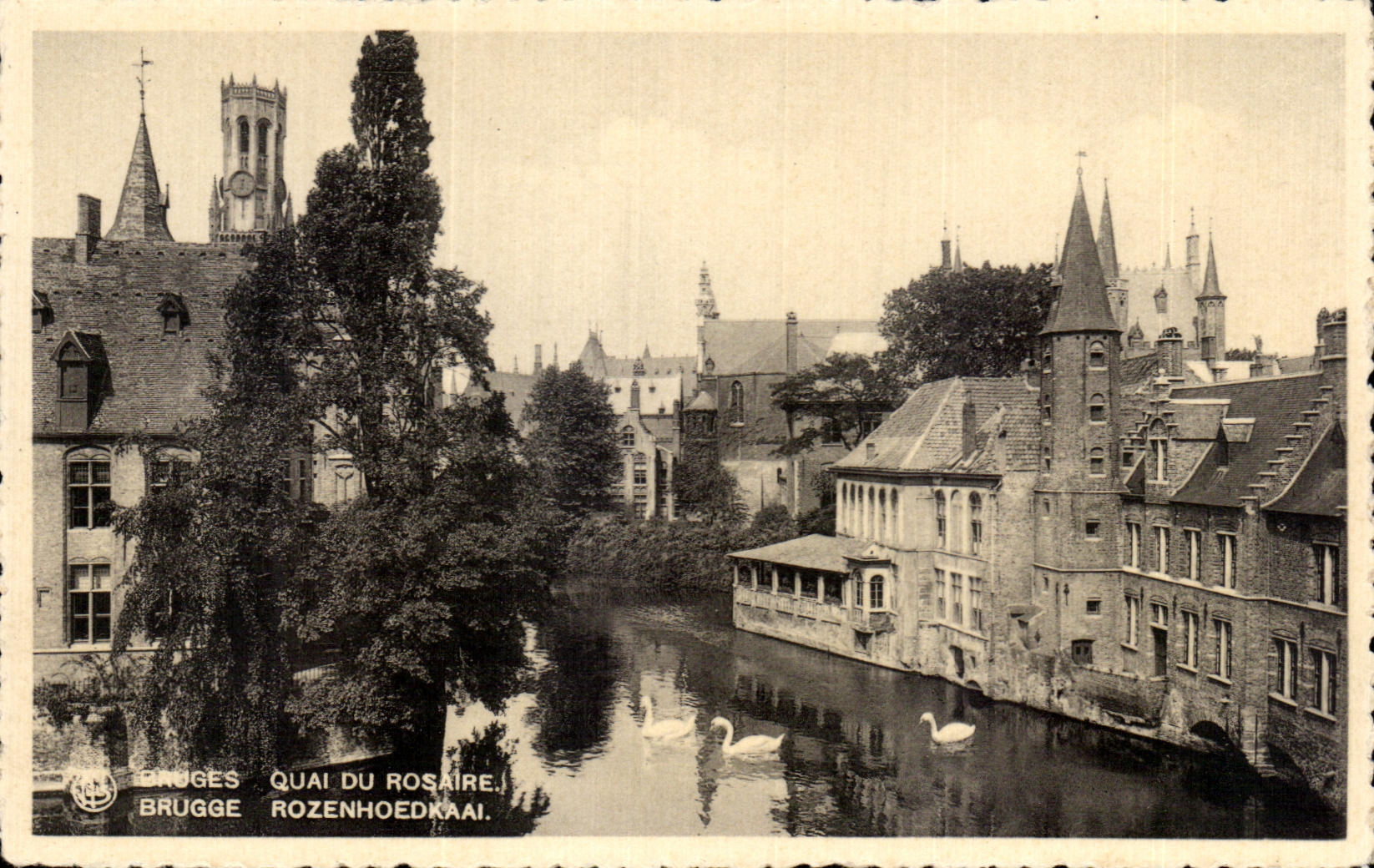 CPA Bruges Quay Of the Rosary Brugge Rozenhoedkaai