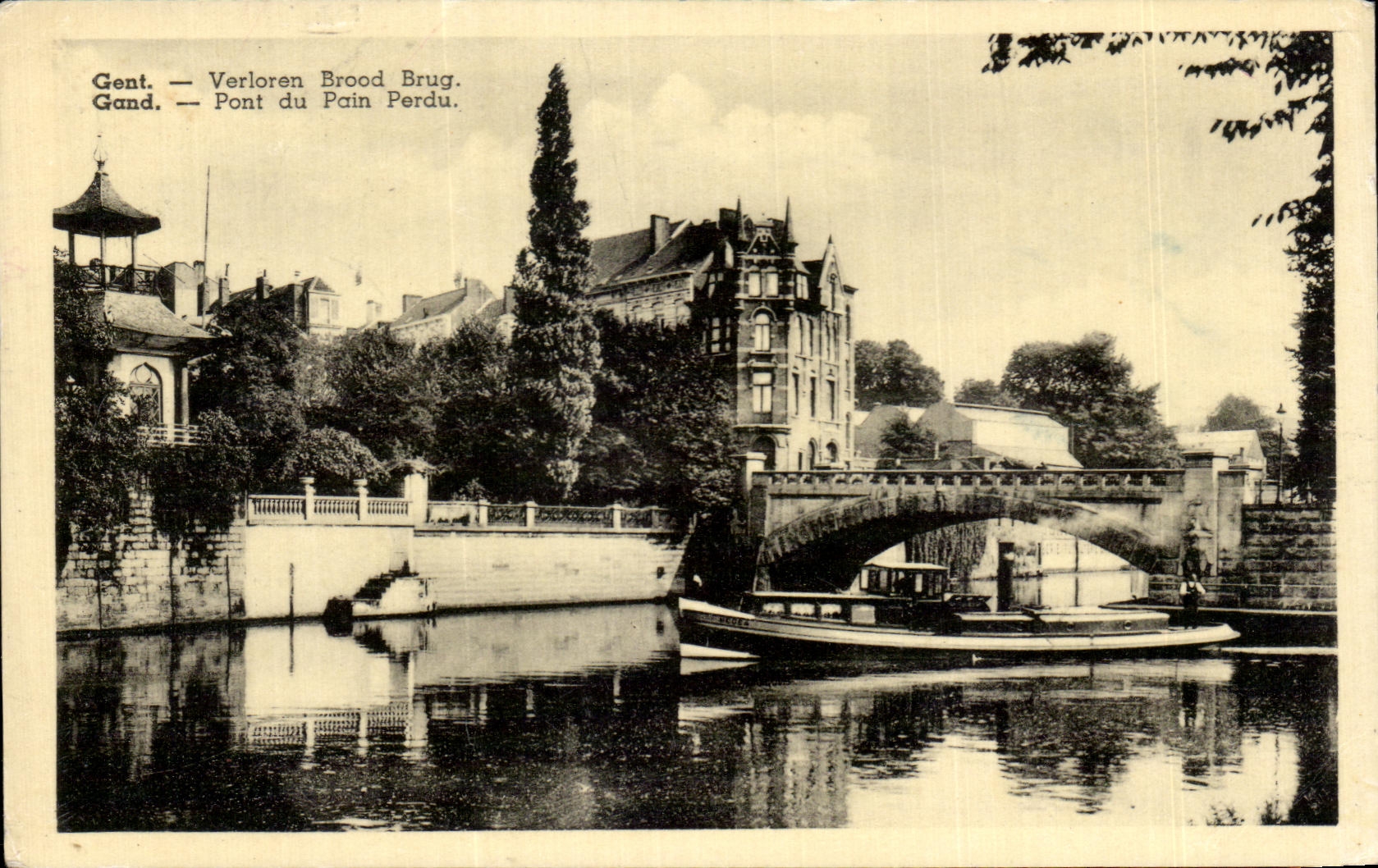CPA Race Verloren Brood Brug Ghent bridge Of the Bread Lost Boat