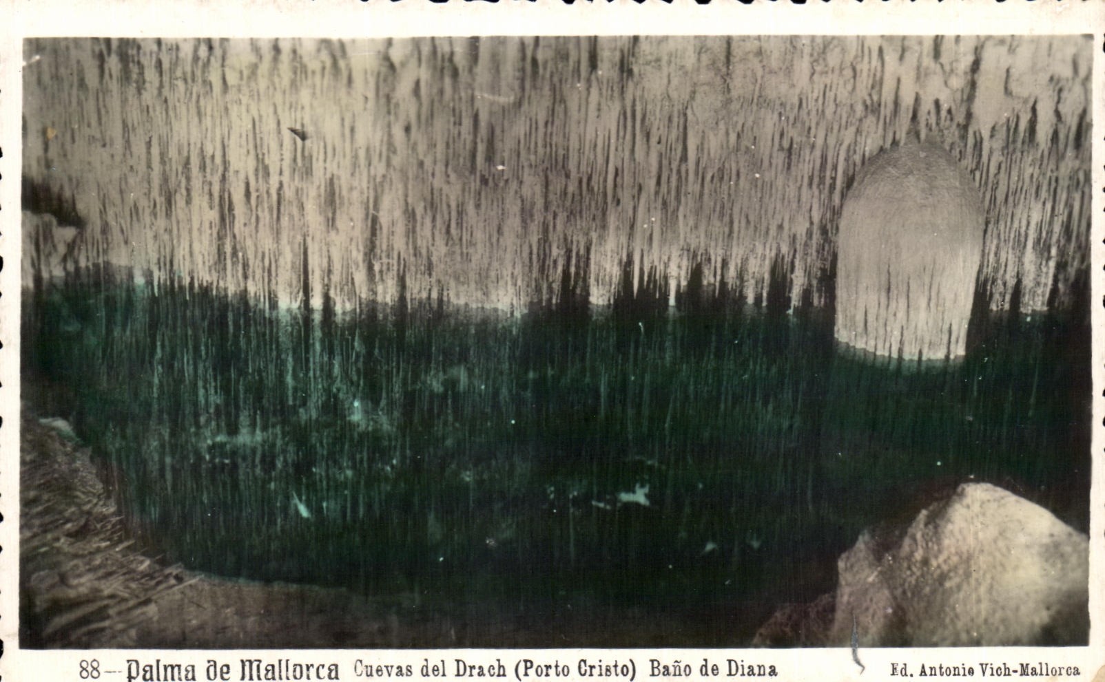 CPA Palma Da Mallorca Cuevas Del Drach Oporto Cristo Bano of Diana