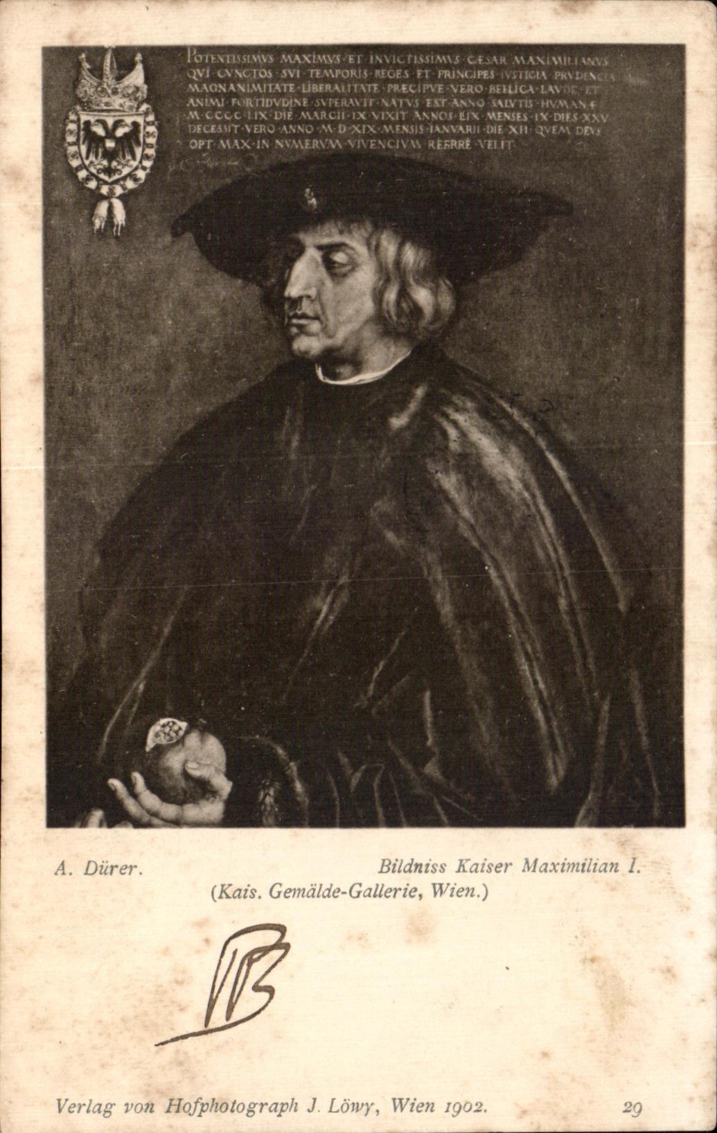 CPA Bildniss Kaiser Maximilian I To last