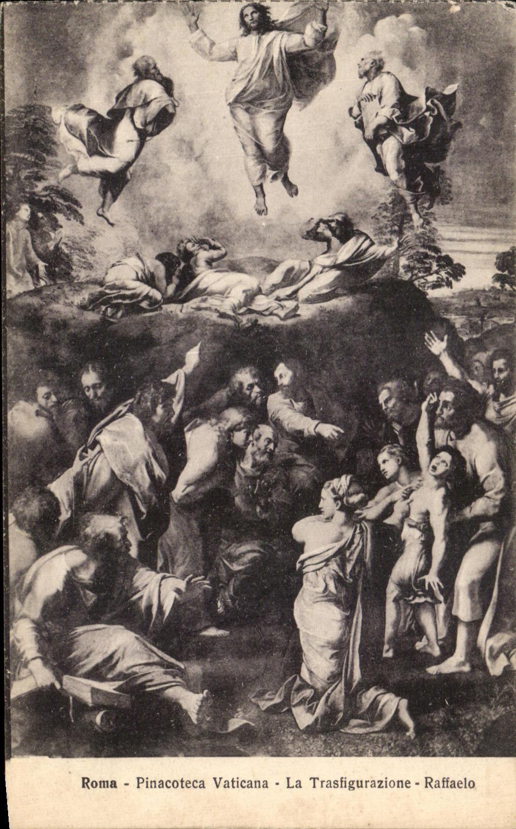 CPA Roma Pinacoteca Vaticana Trasfigurazione Raffaelo