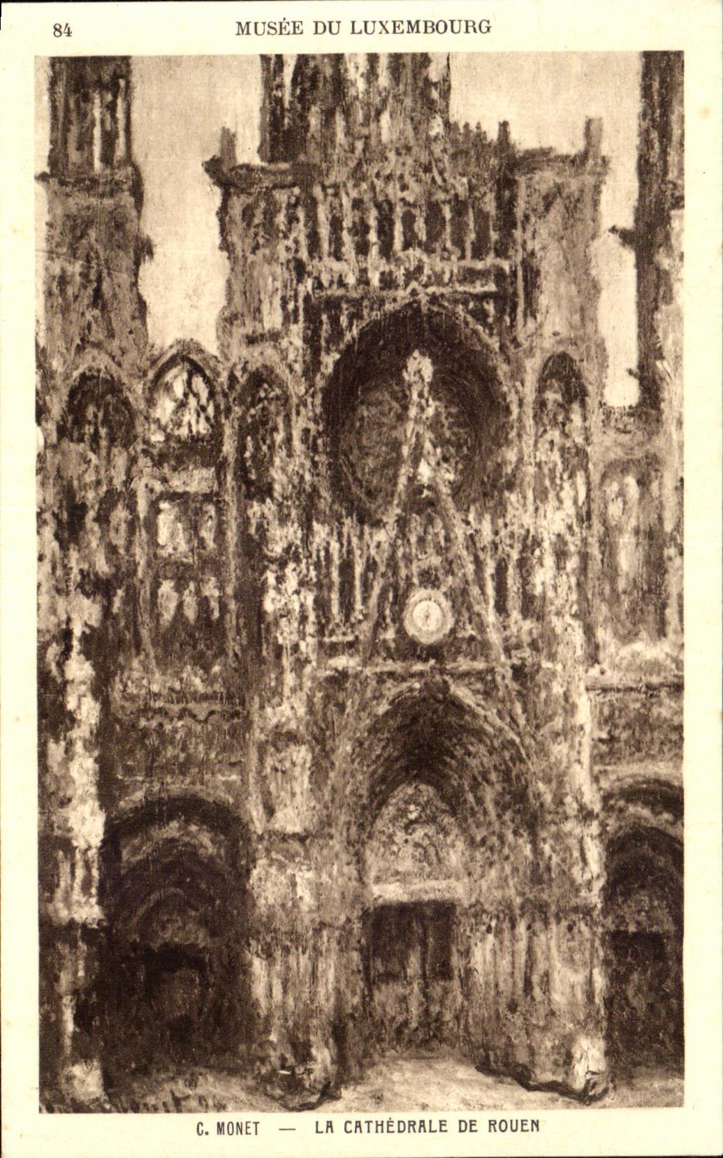 CPA Monet the cathedral Of Rouen