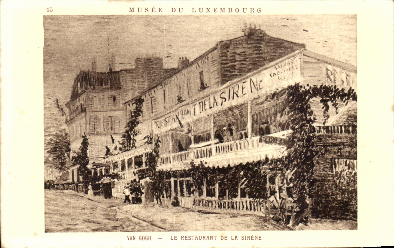 CPA Museum of Luxembourg Van Gogh the Restaurant Of the Siren