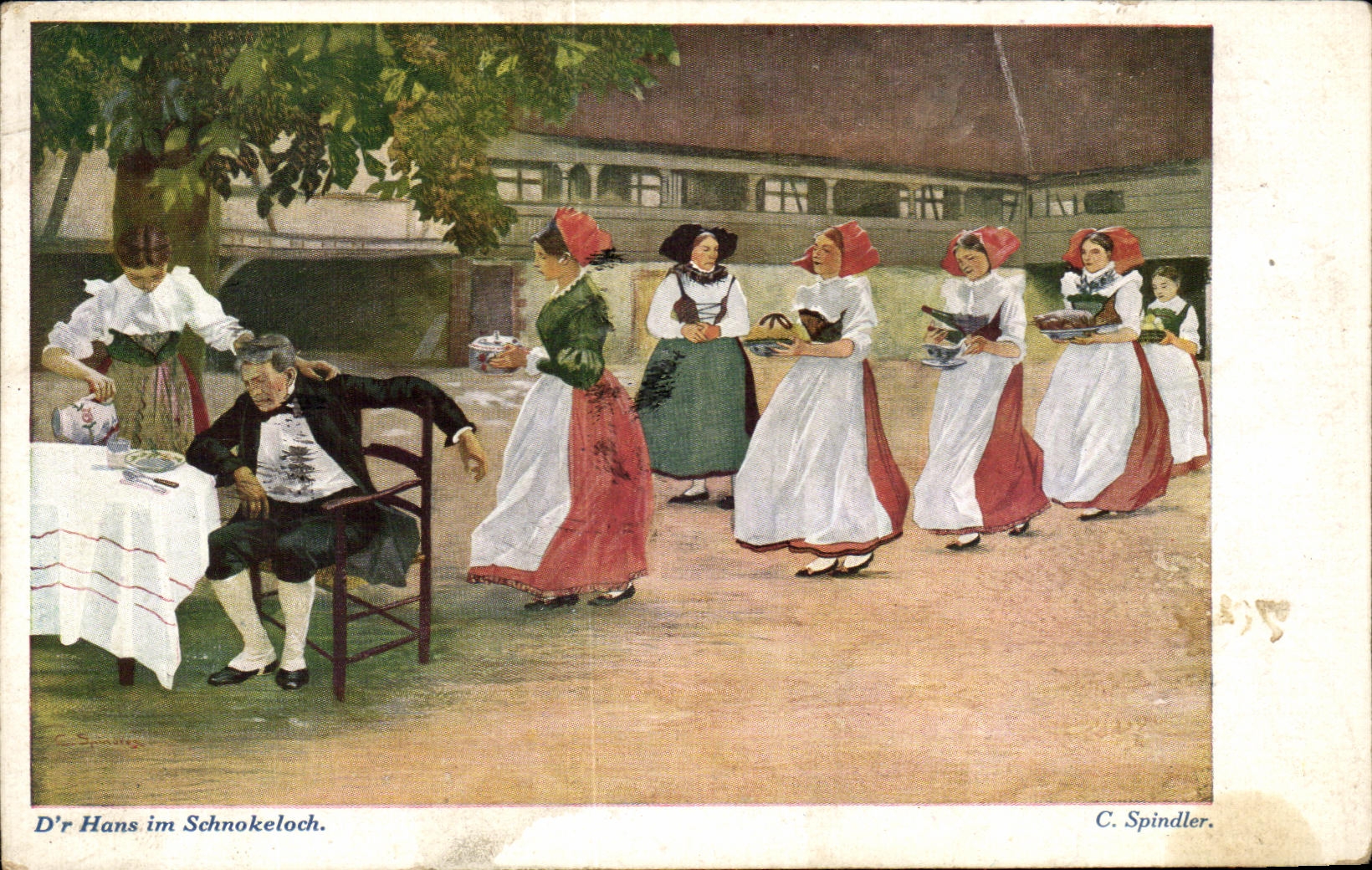 CPA Of R Hans im Schnokeloch Folklore Costume