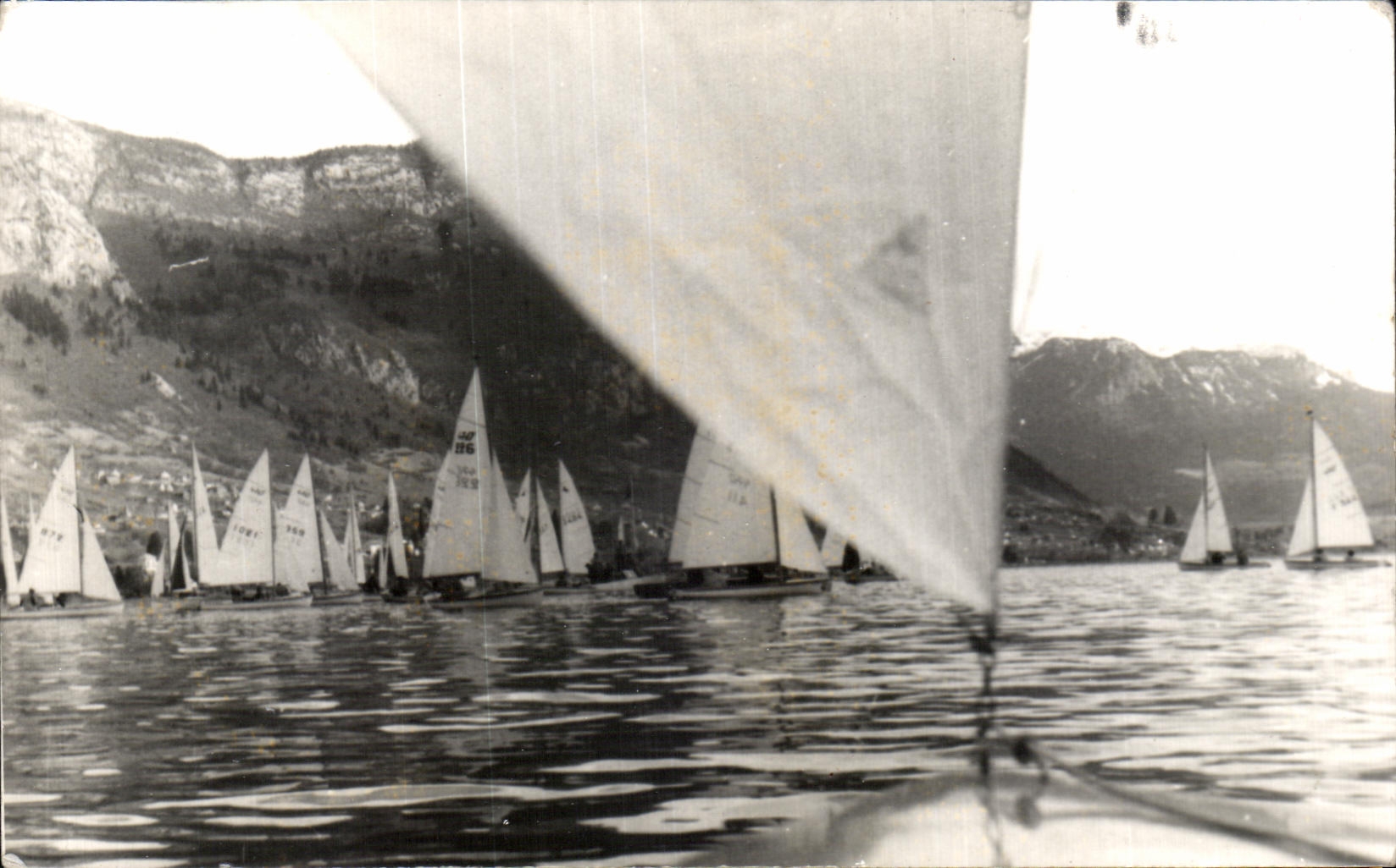 Real photo Boats on a lake