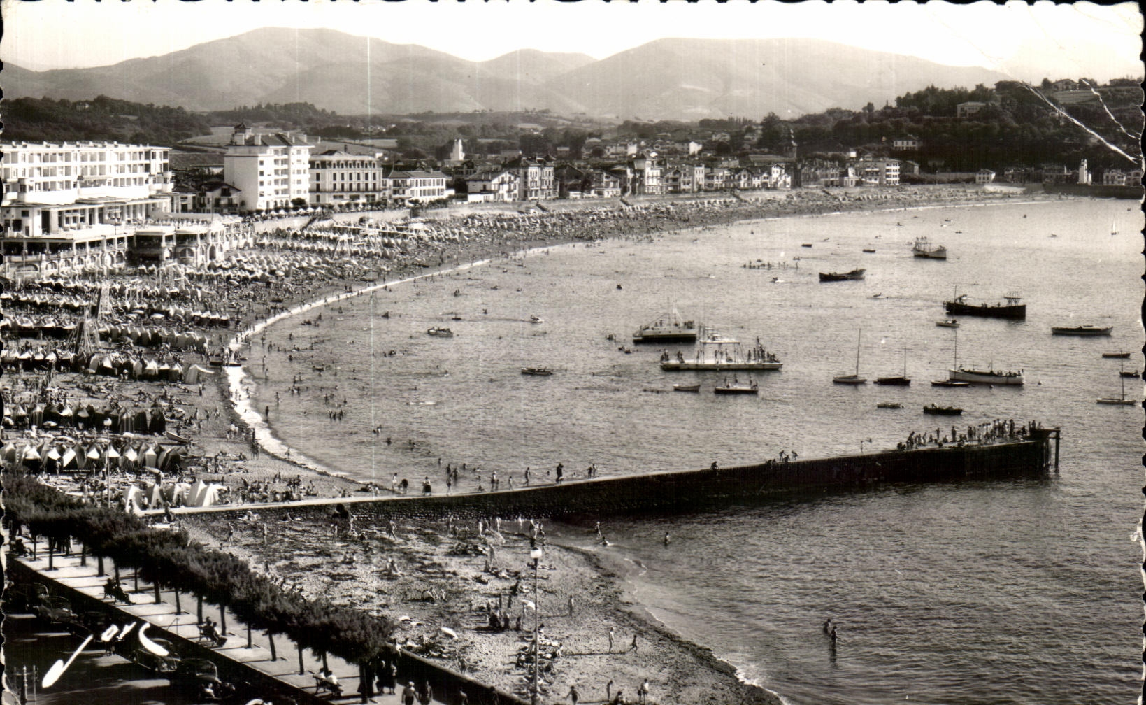 CPA St Jean de Luz the beach Rhune