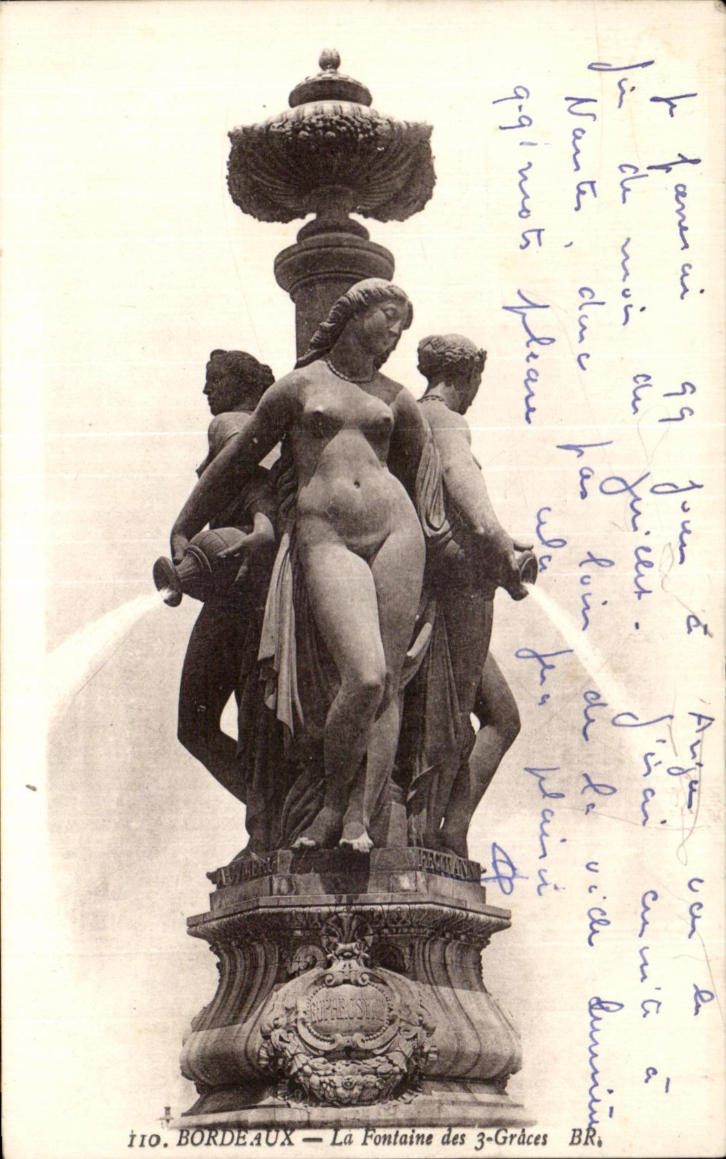 CPA Bordeaux the Fountain of the Graces