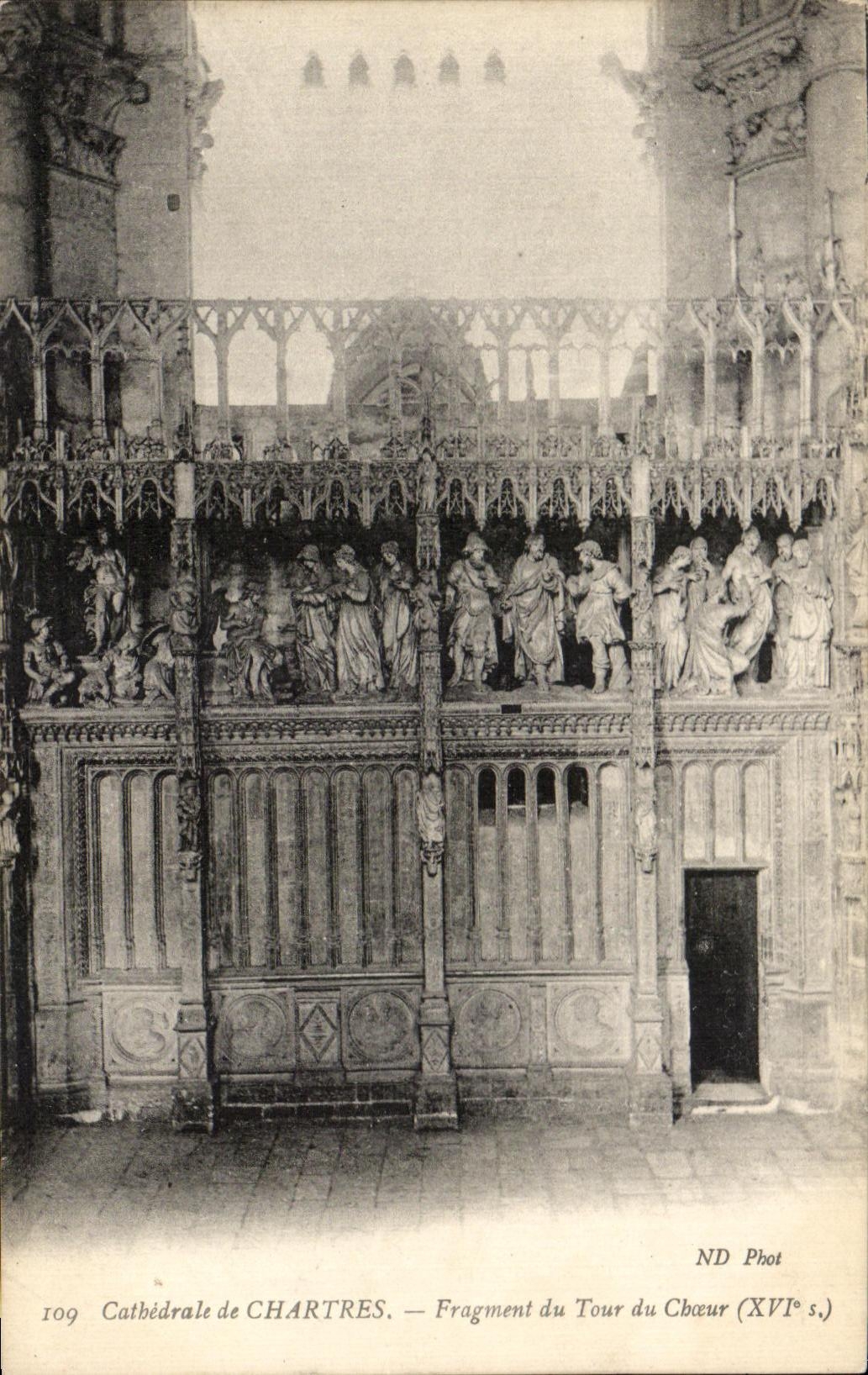 CPA Cathedral of Chartres Fragment of the turn of the Chorus