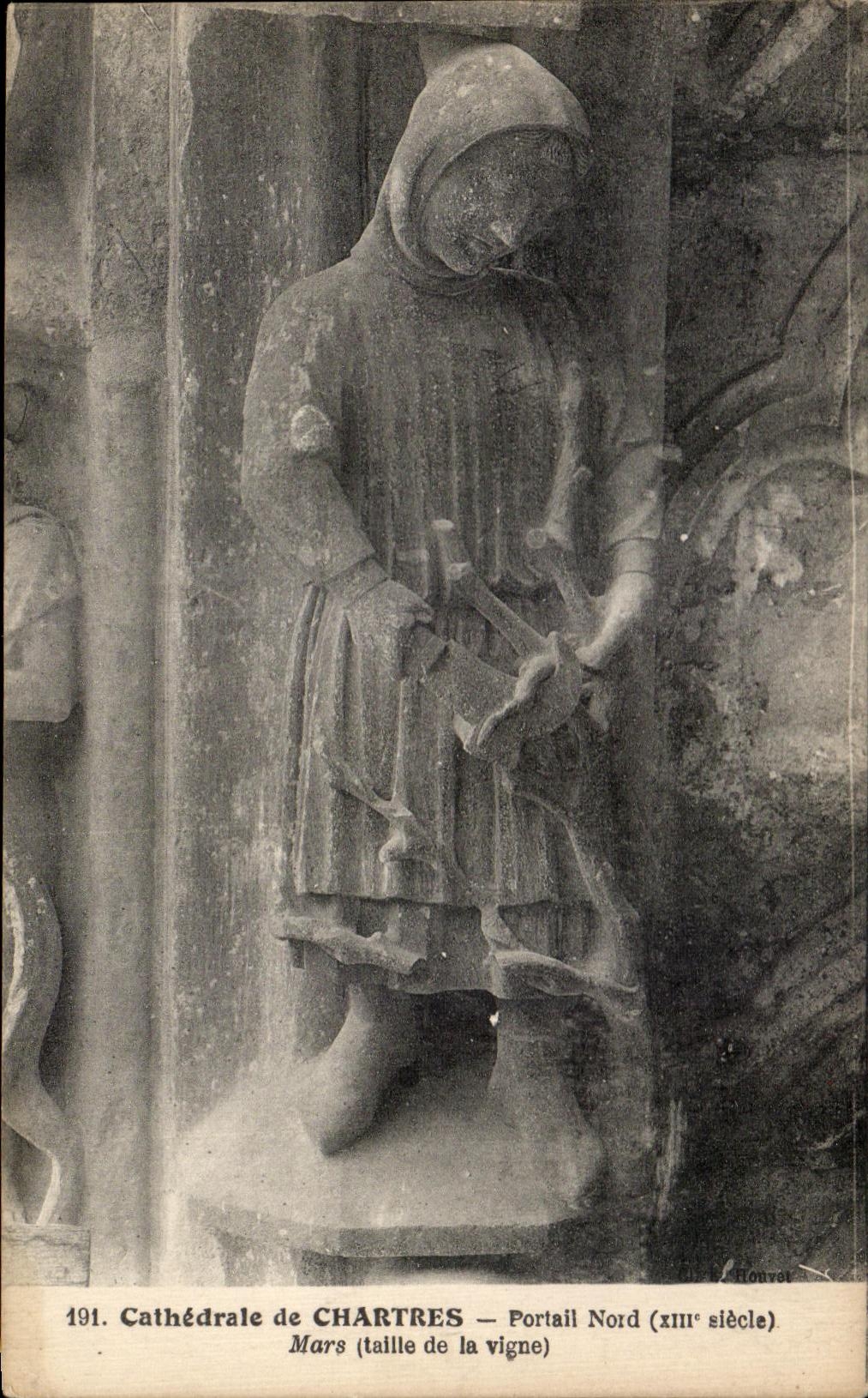 CPA Cathedrale of Northern Chartres Portail Mars Cuts vine
