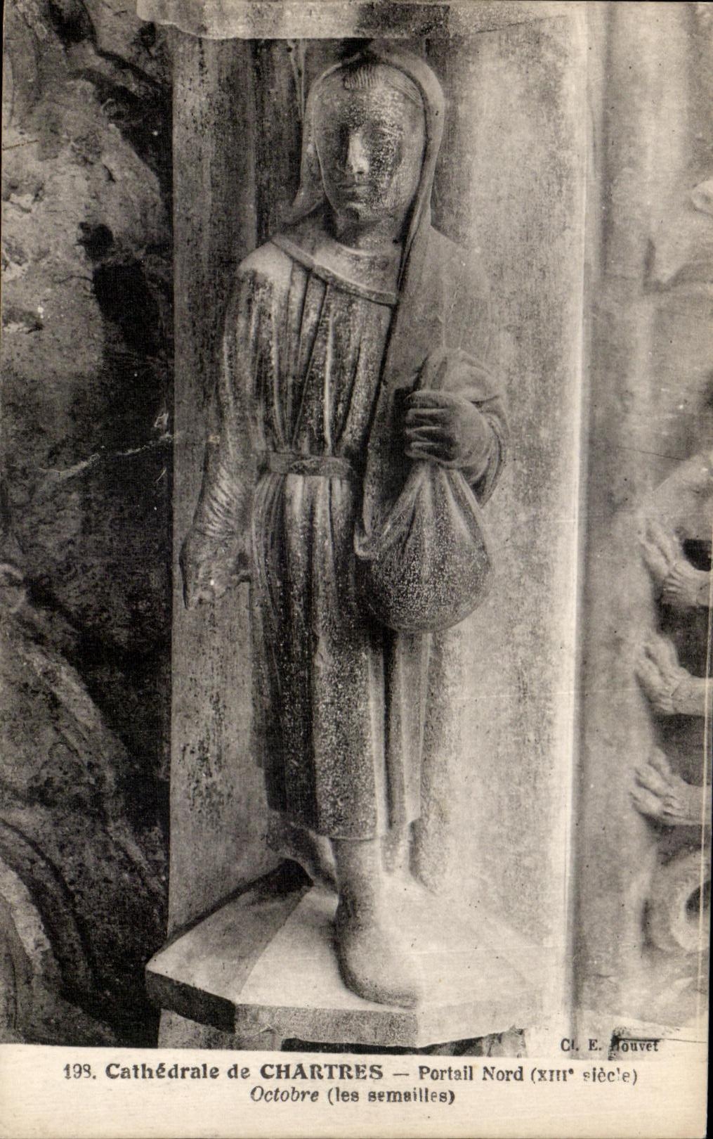 CPA Cathedral of Northern Chartres Gate October sowing