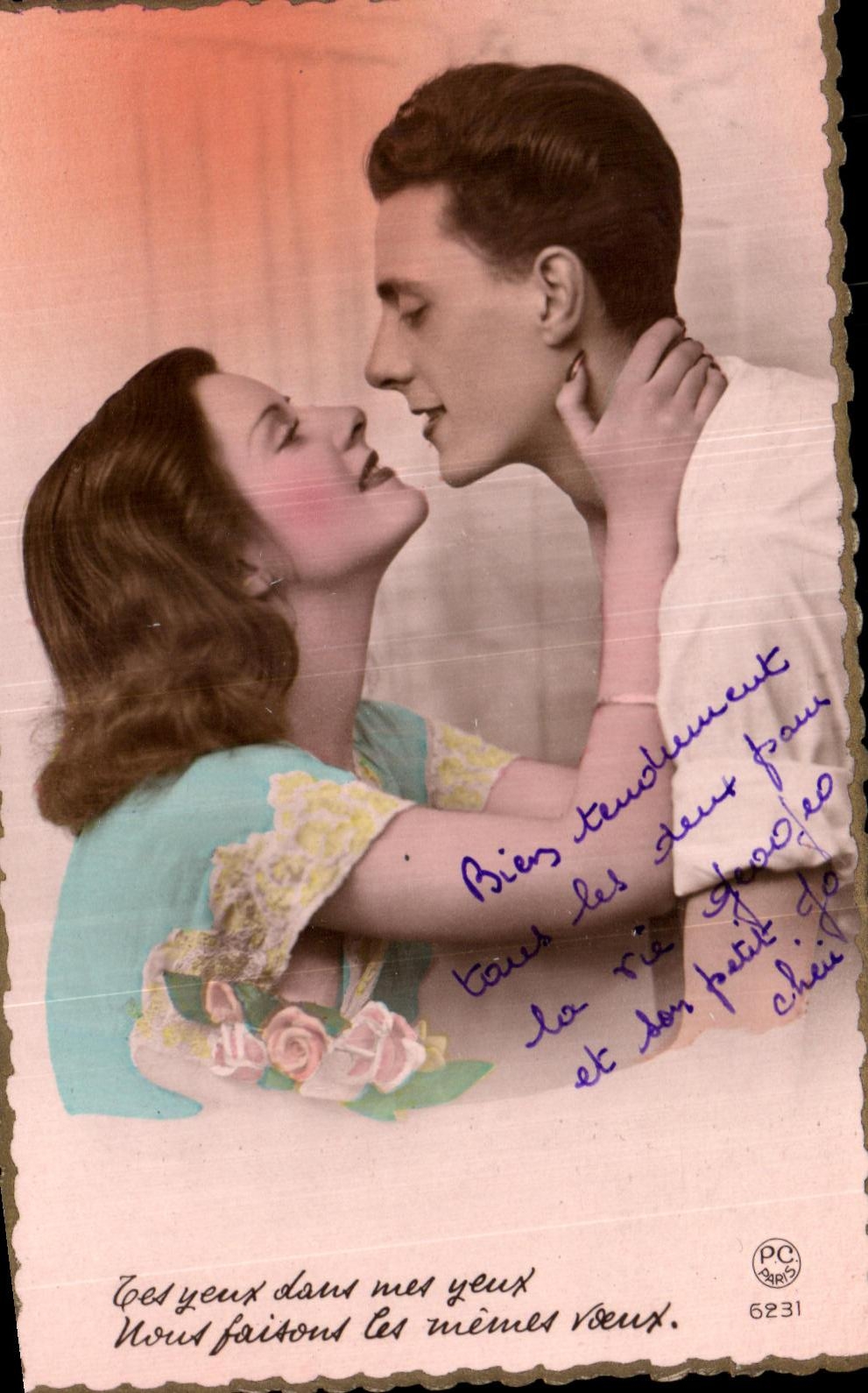 CPA Fantaisie Couple Femme