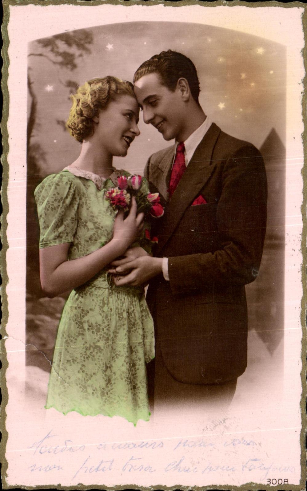 CPA Fantaisie Couple Femme
