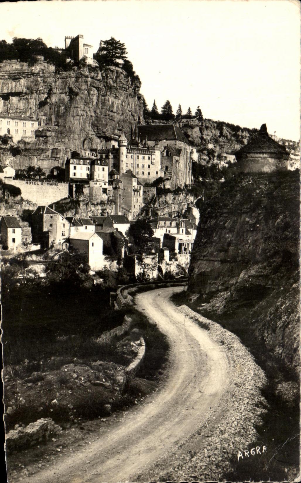 CPA Rocamadour vu de la route de Cahors