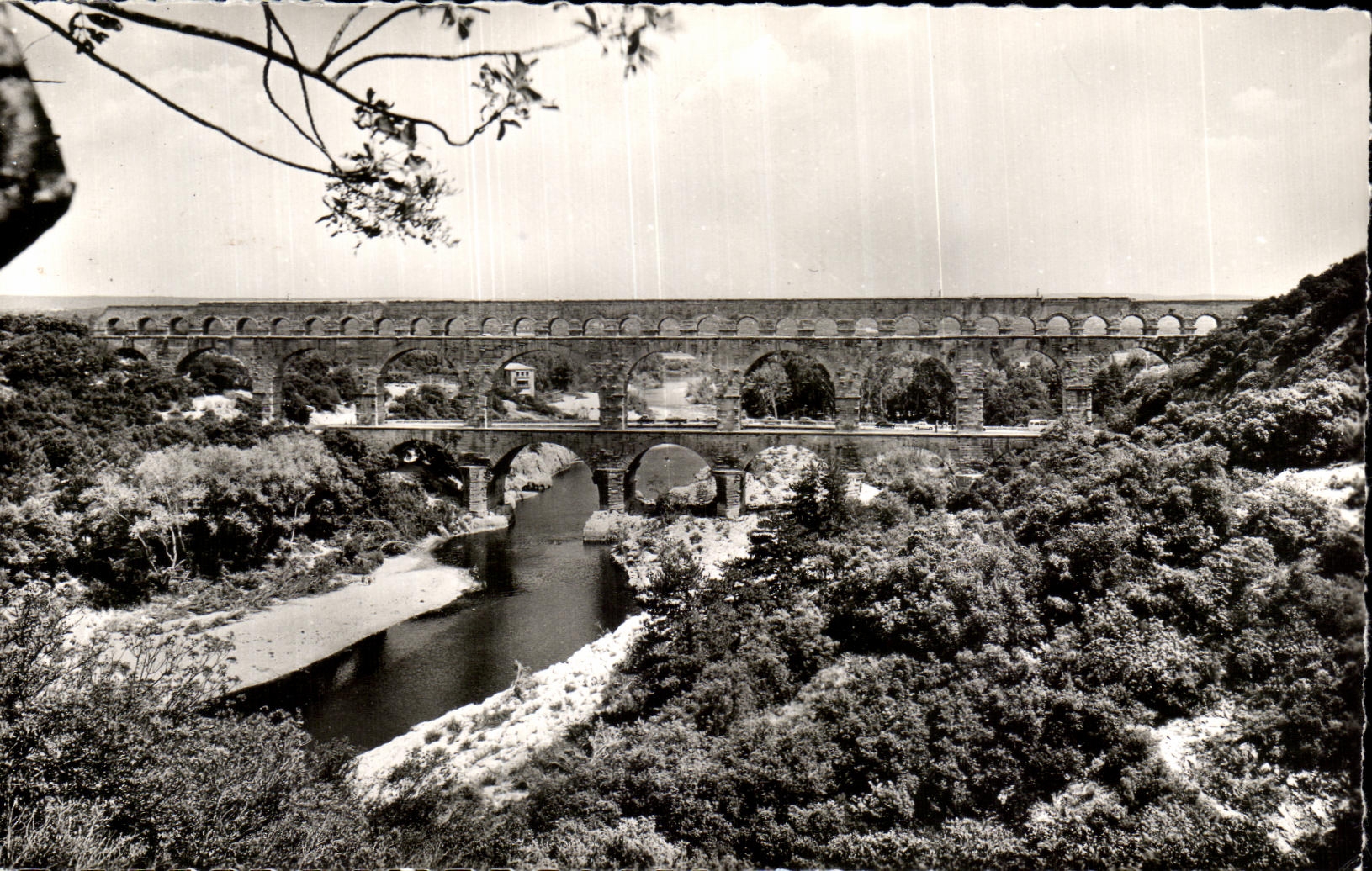 CPA the Bridge Of Gard Roman Aqueduct