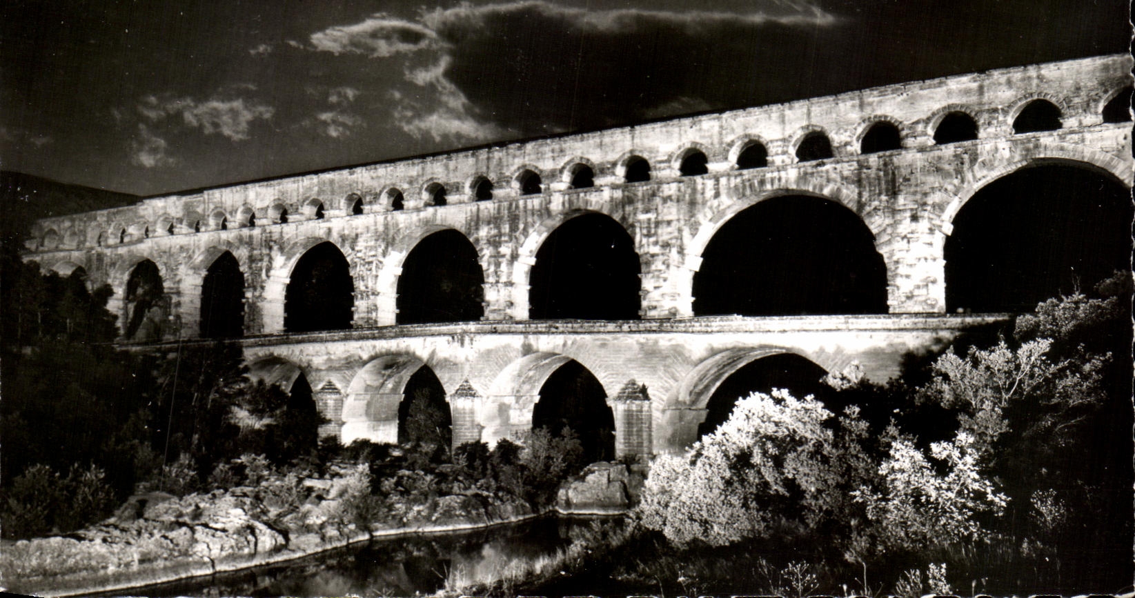 CPA the Bridge Duard Roman Aqueduct