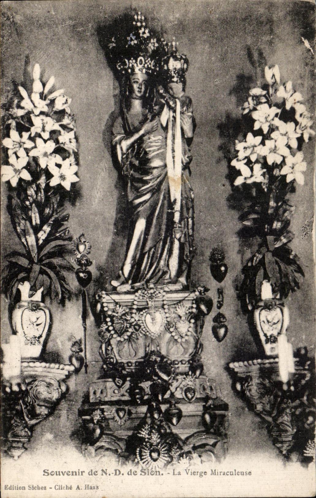 Recuerdo de CPA de Sion la Virgen milagrosa