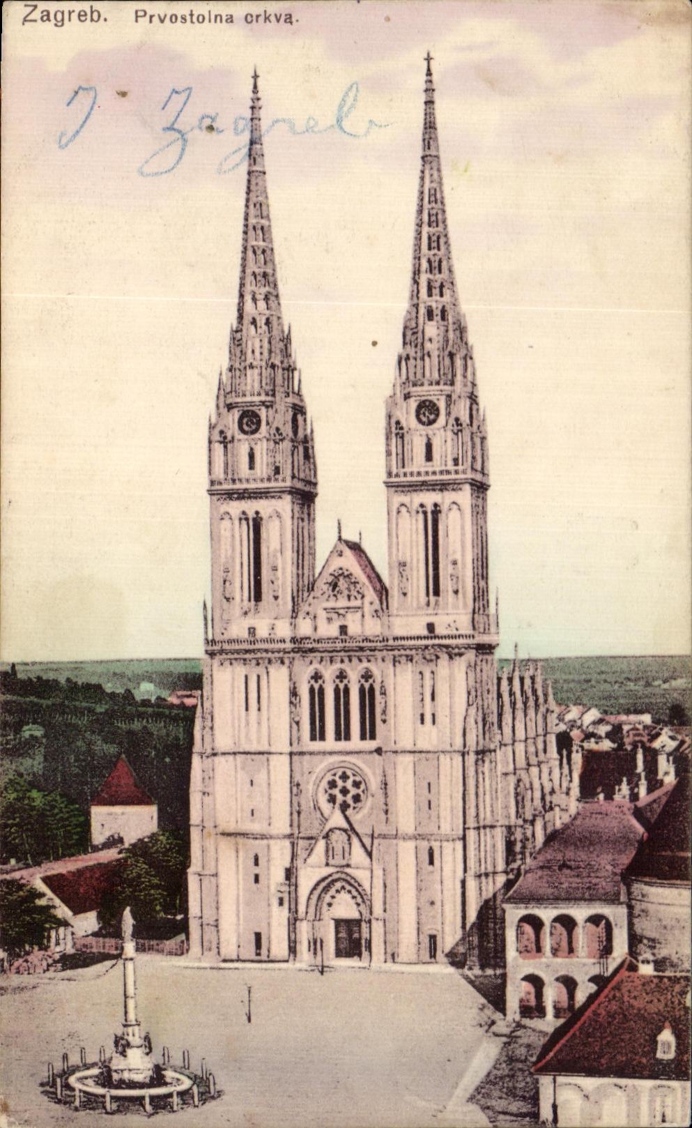 CPA Zagreb Prvostoina crkva Croatia Croatia