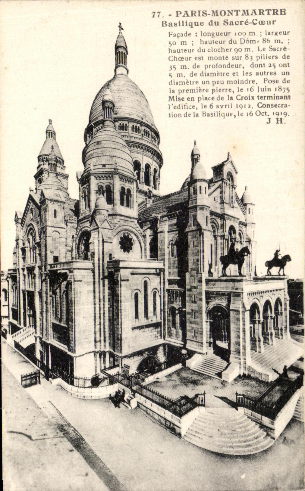 CPA Paris Montmartre Basilica of the Sacring Heart