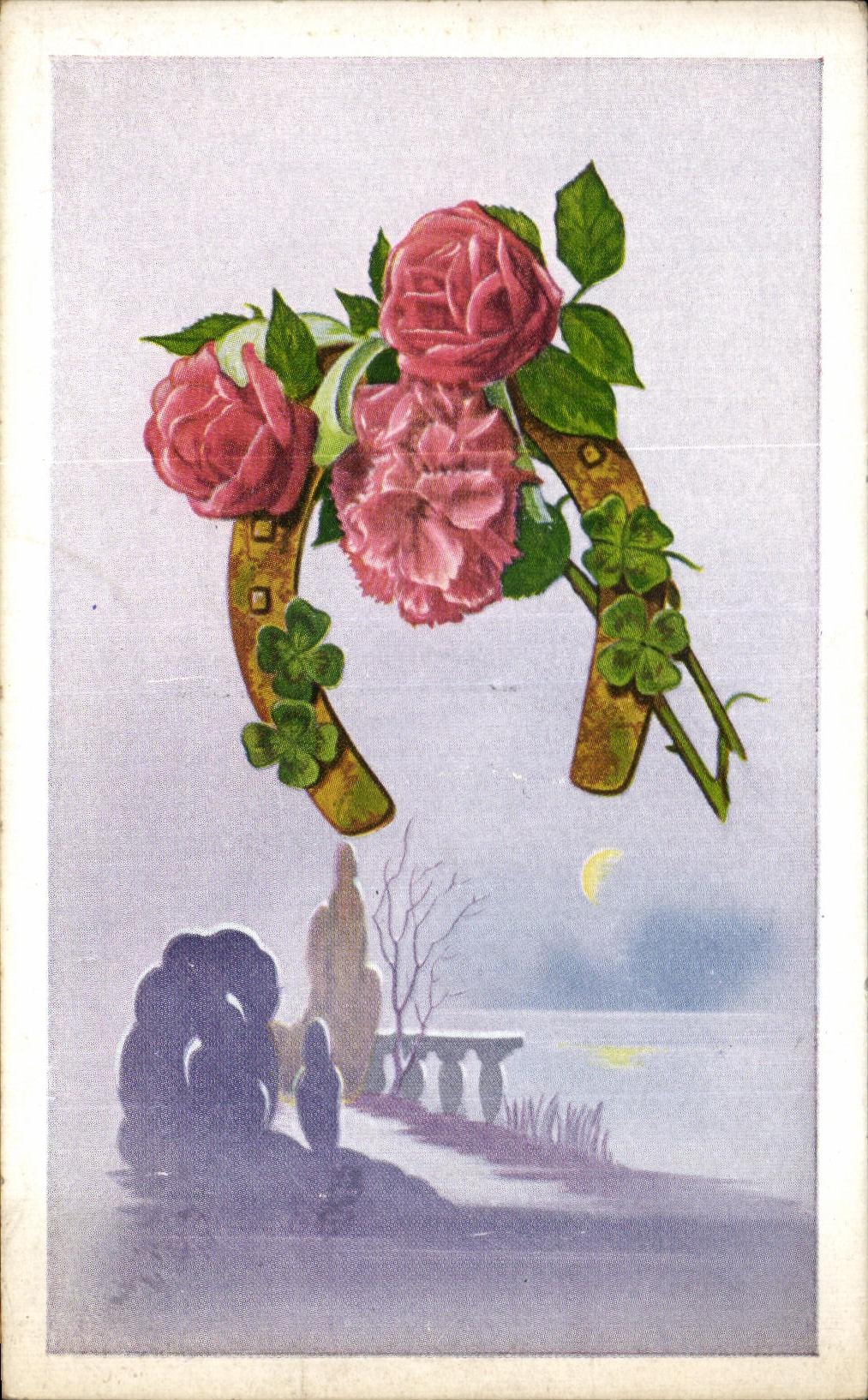 CPA Fantaisie Flowers Horseshoe