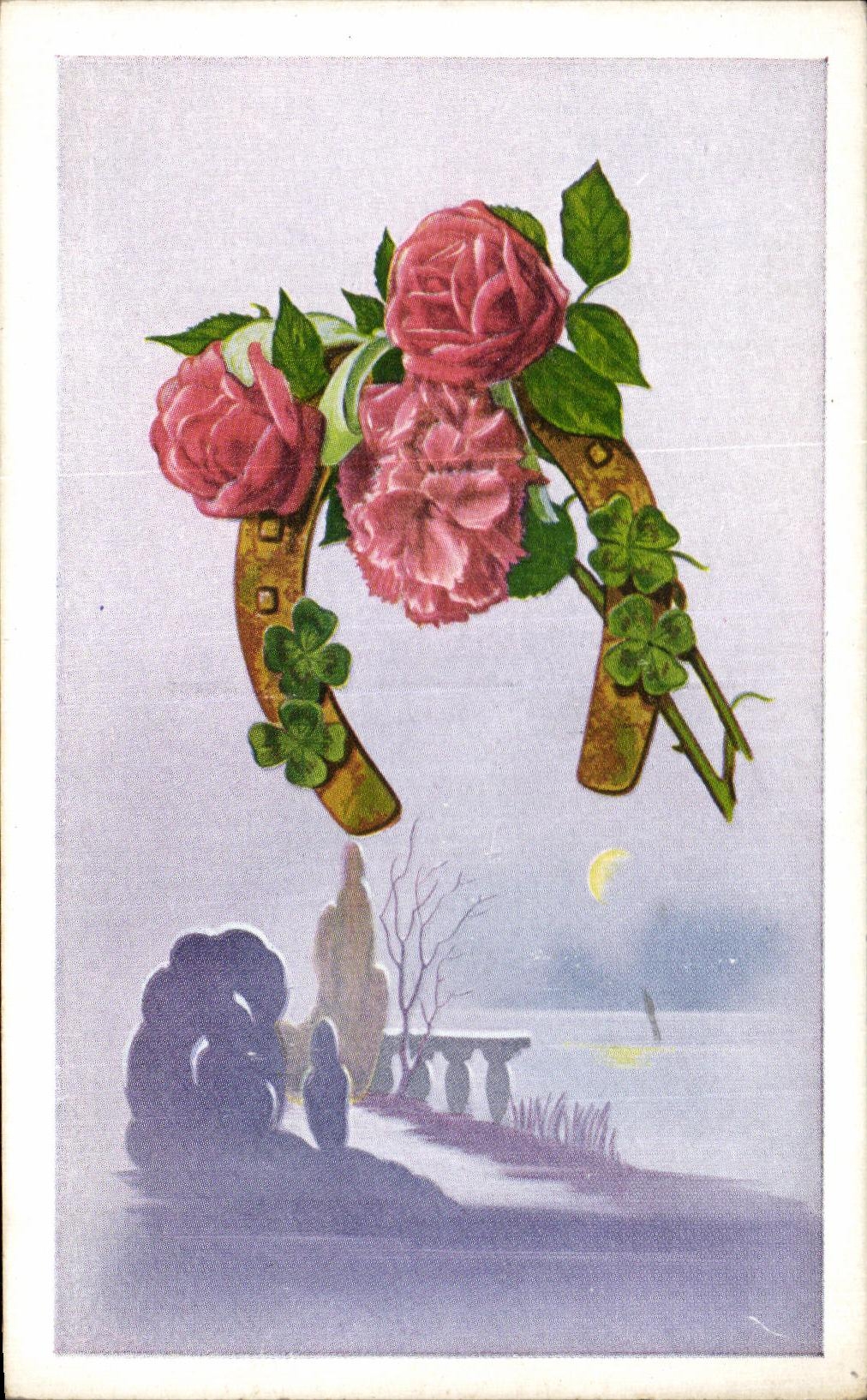 CPA Fantaisie Flowers Horseshoe