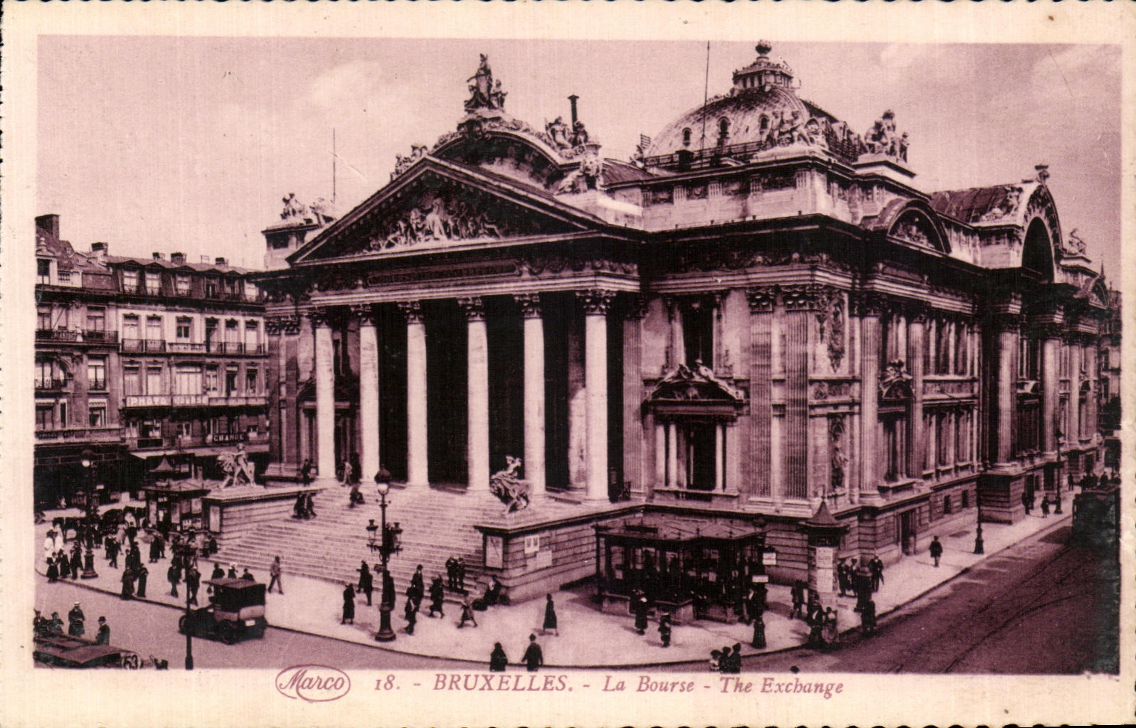 CPA Bruselas la bolsa de accion el intercambio