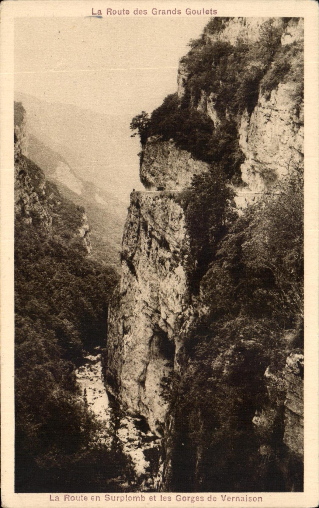CPA Les Route des Grands Goulets La Route en Surplomb et les Gorges de Vernaison