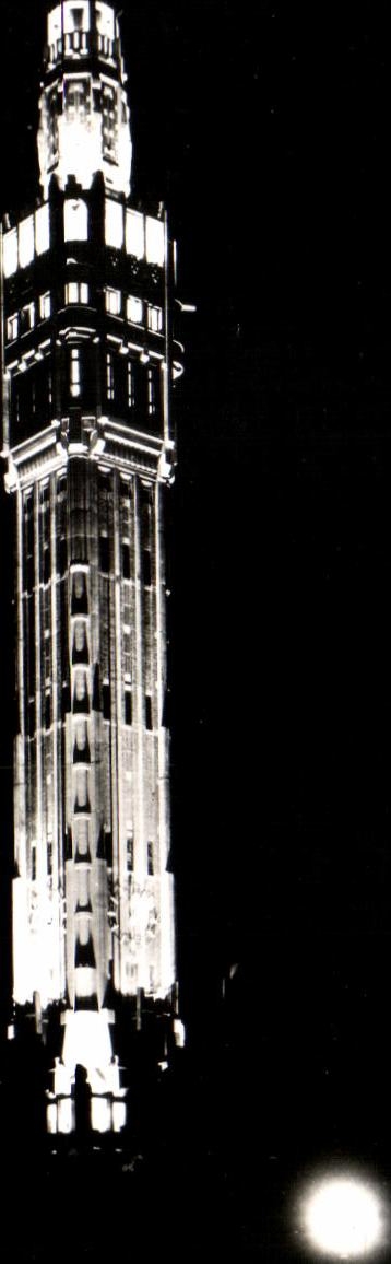 CPA Lille the Belfry Of the Town hall illuminated