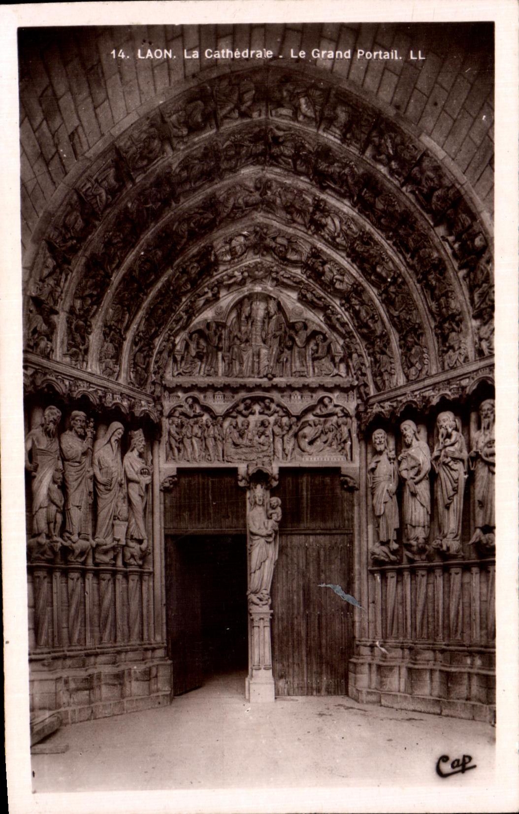 CPA Laon the Cathedral the Large Gate