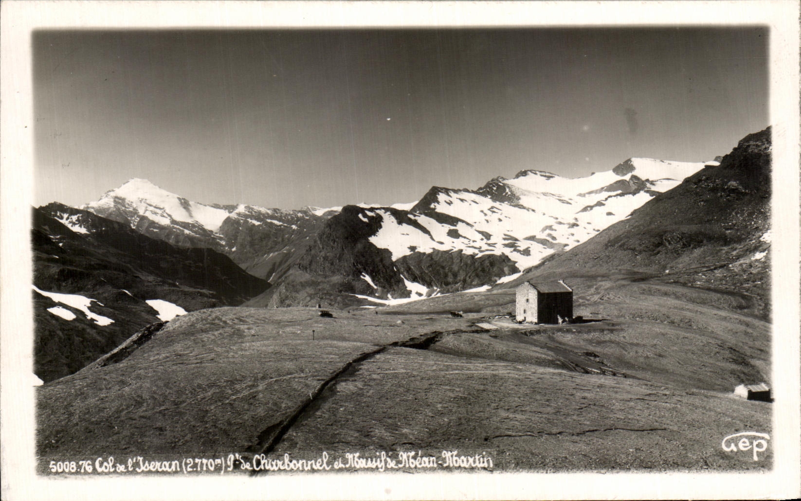 CPA Col de l'Iseran Charbonnel et massif de