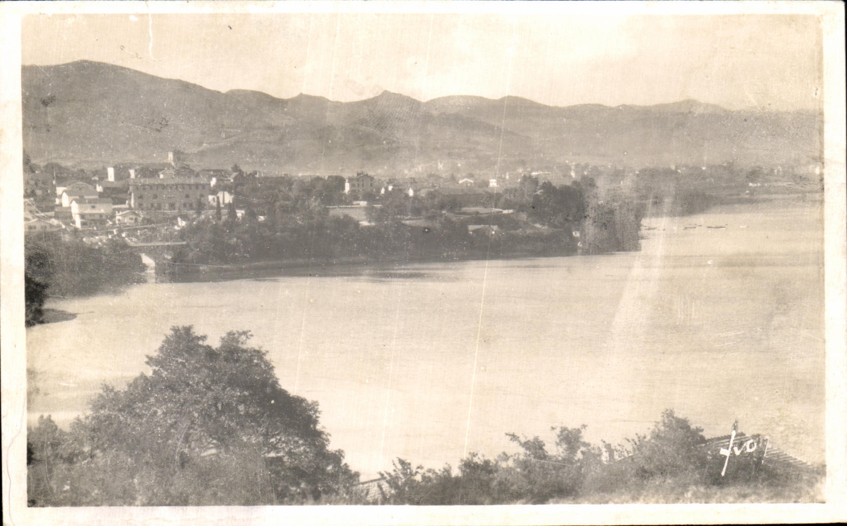 CPA Hendaye the Old city and Bidassoa