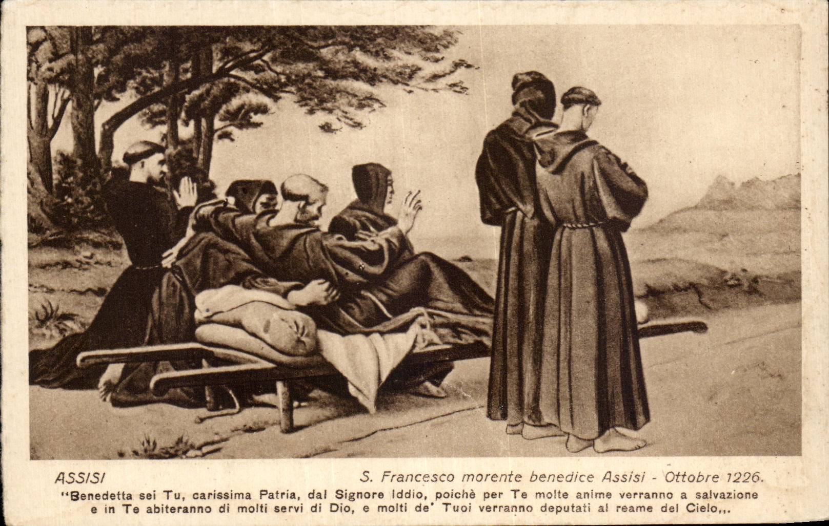 CPA Assisi Francesco Morente benedice