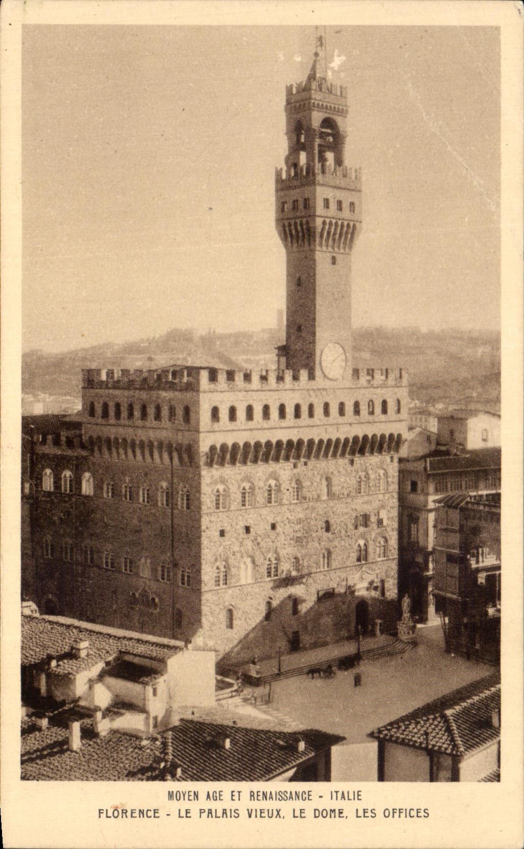 CPA las Edades Medias y el renacimiento Italia Florencia el paladar viejo las oficinas de la boveda