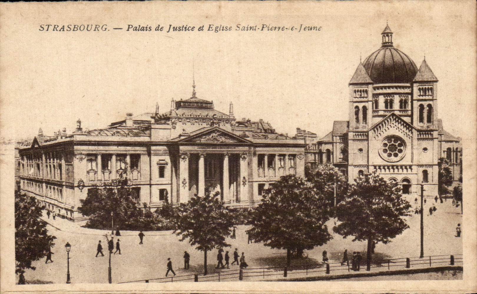 CPA Strasbourg Law courts And Church Saint Pierre As a Jeanne