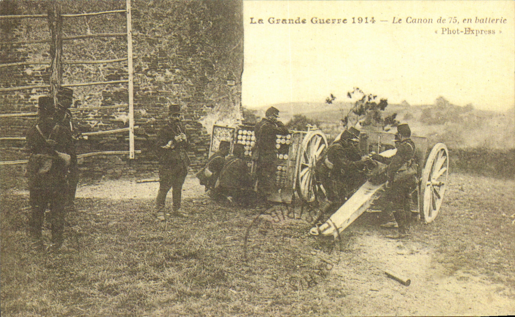 REPRO la gran guerra el barco de 75 fuera de la bateria de Militaria