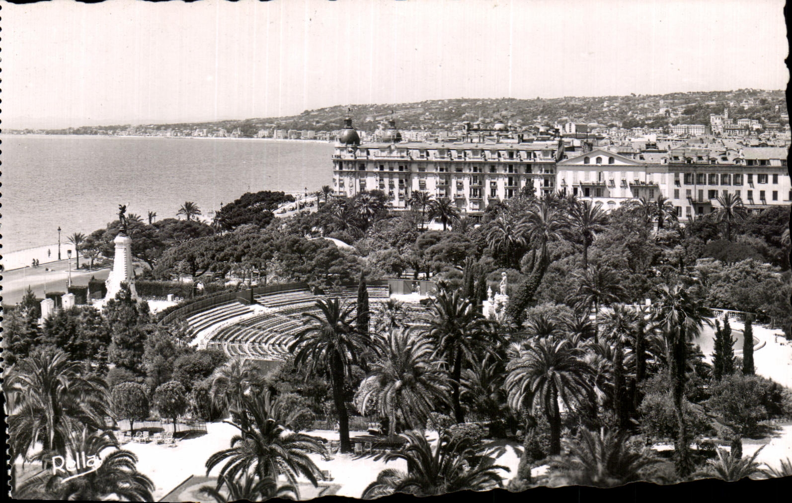 CPA La Cote D'Azur Nice Jardin Le theatre De Verdure Et l'Hotel Ruhl