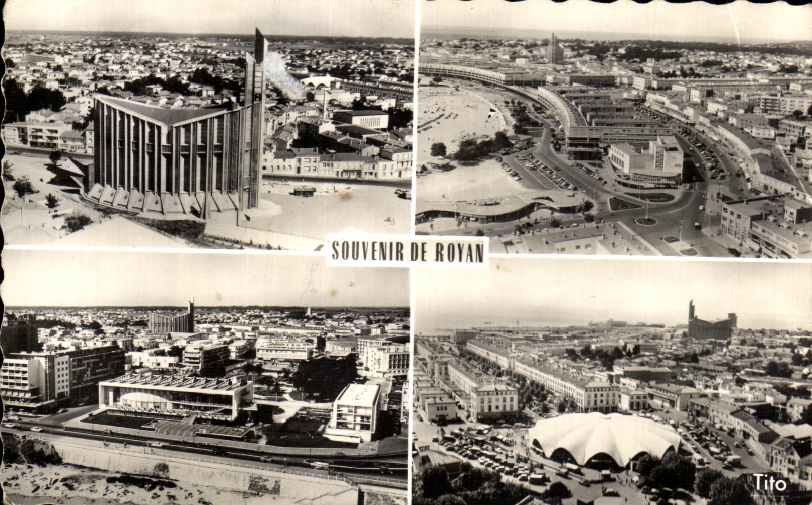 Frente de mar de CPA Royan Notre Dame de Royan y redondo no de la oficina de correos