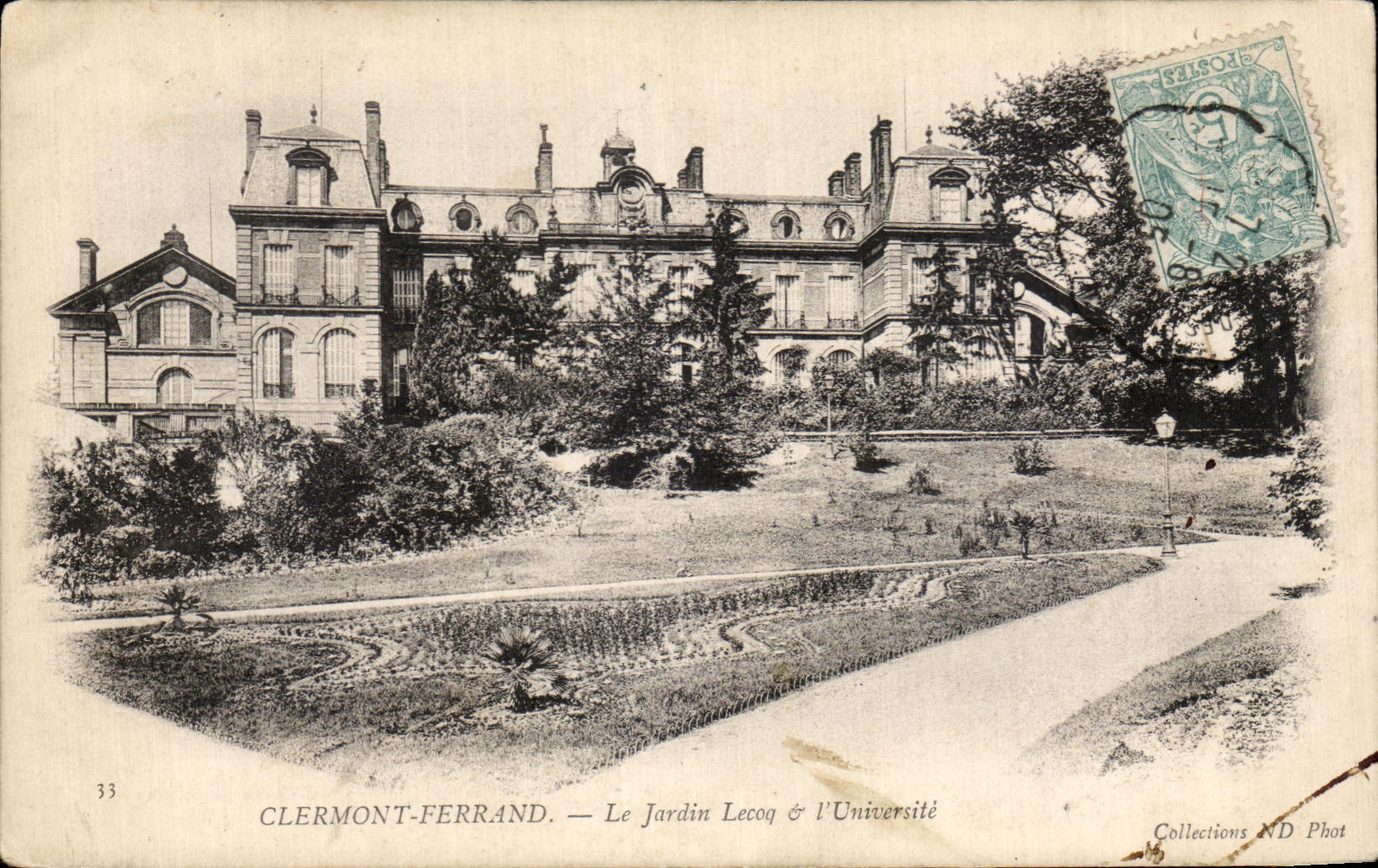 CPA Clermont Ferrand the Lecoq Garden the University