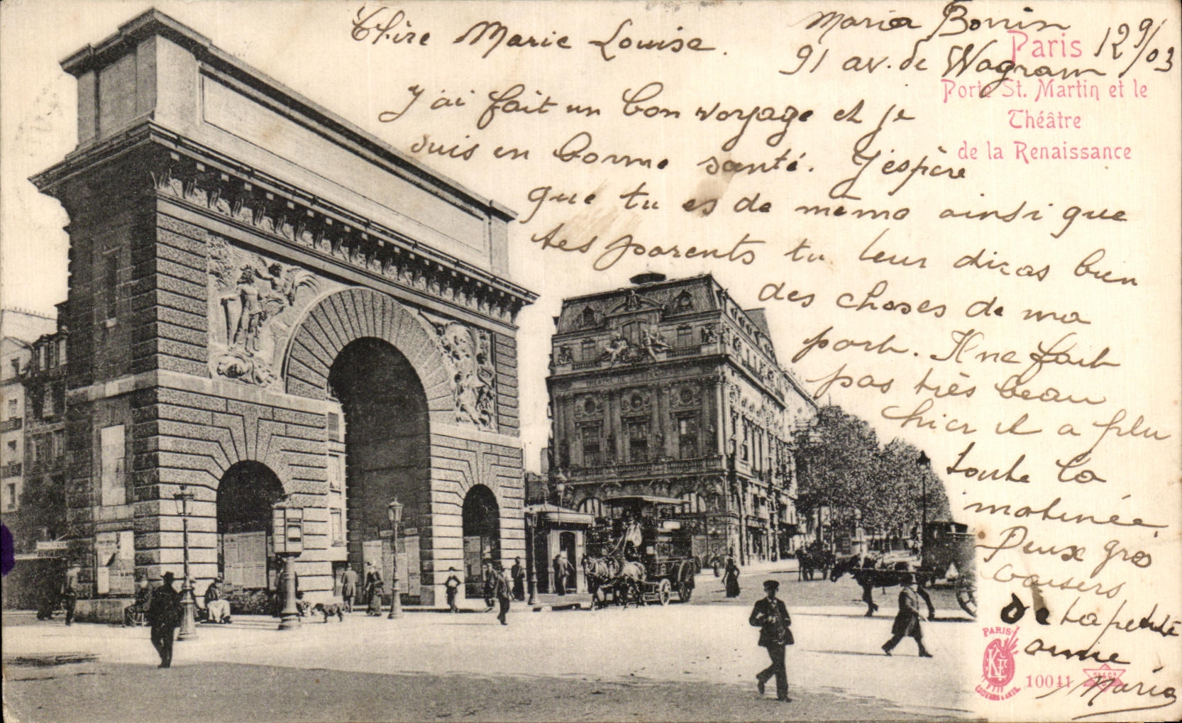 CPA Paris Port St Martin and the Theater of Renaissance