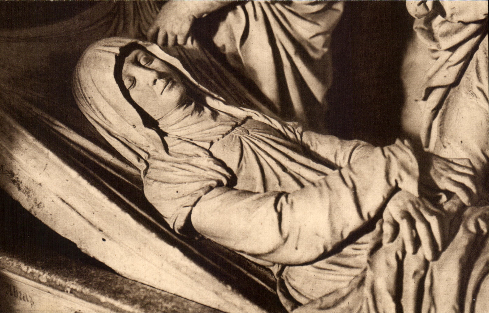 CPA Saintes De Solemes Our Dmae With the Shroud