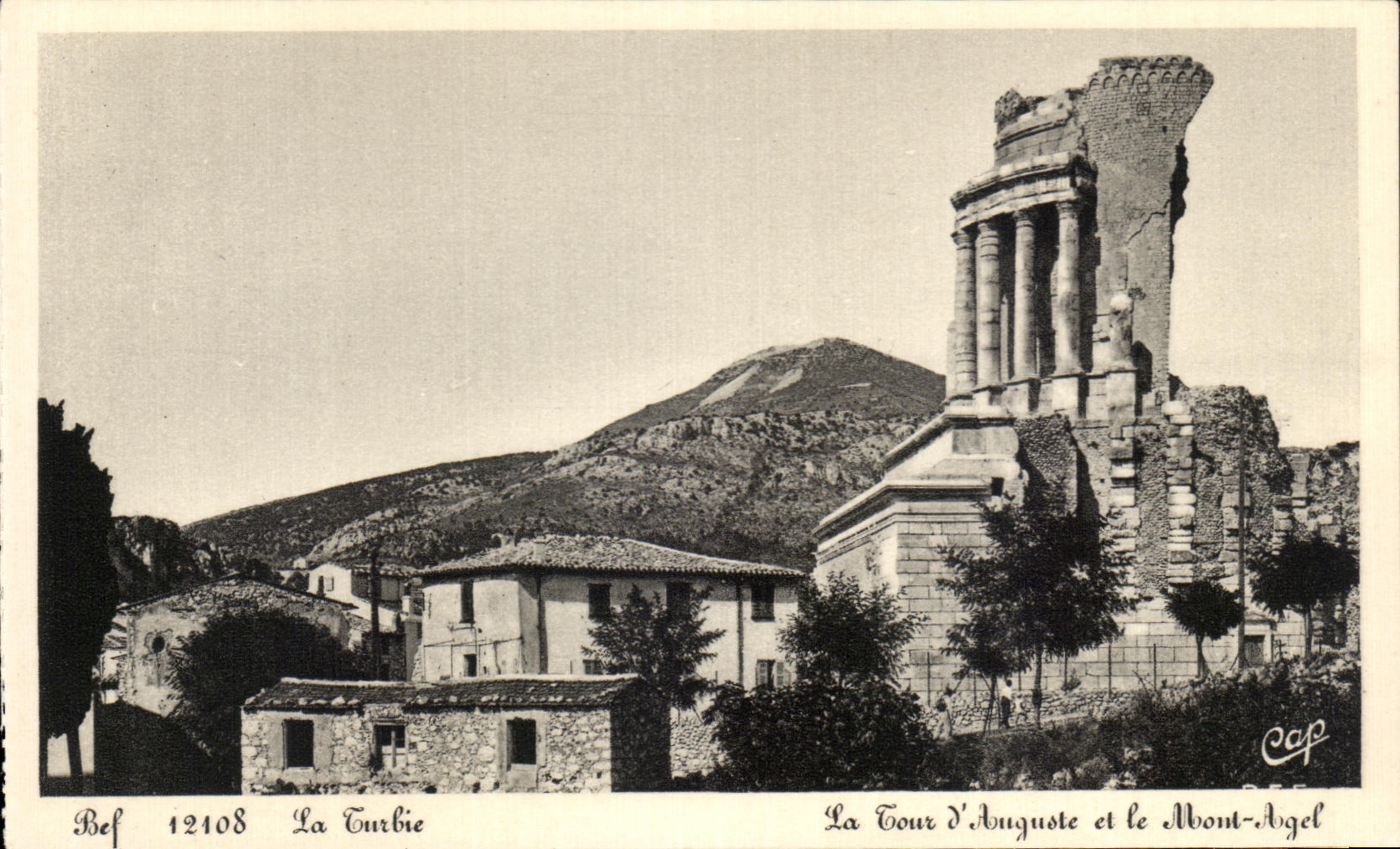 CPA La Turbie court of Auguste And the Agel Mount