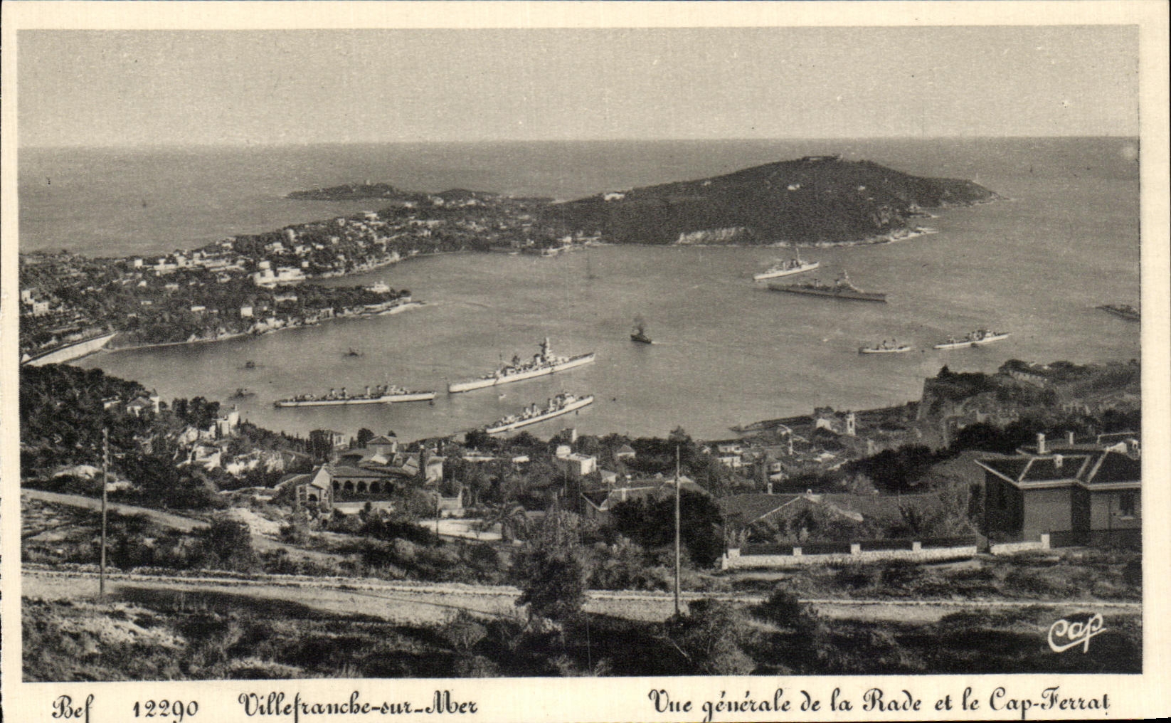 CPA Villefranche On Sea View Of the Roads And the Cape Ferrat