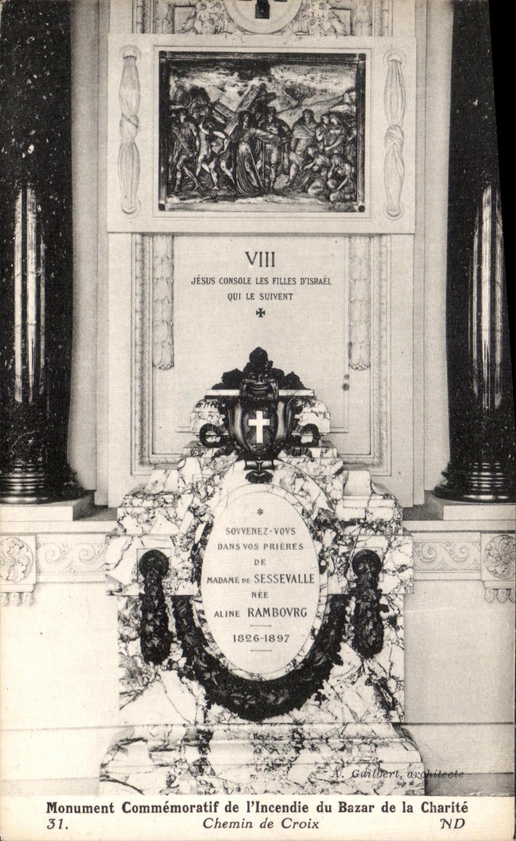 CPA Paris Memorial of the fire of the Bazaar of Charity Way of Cross