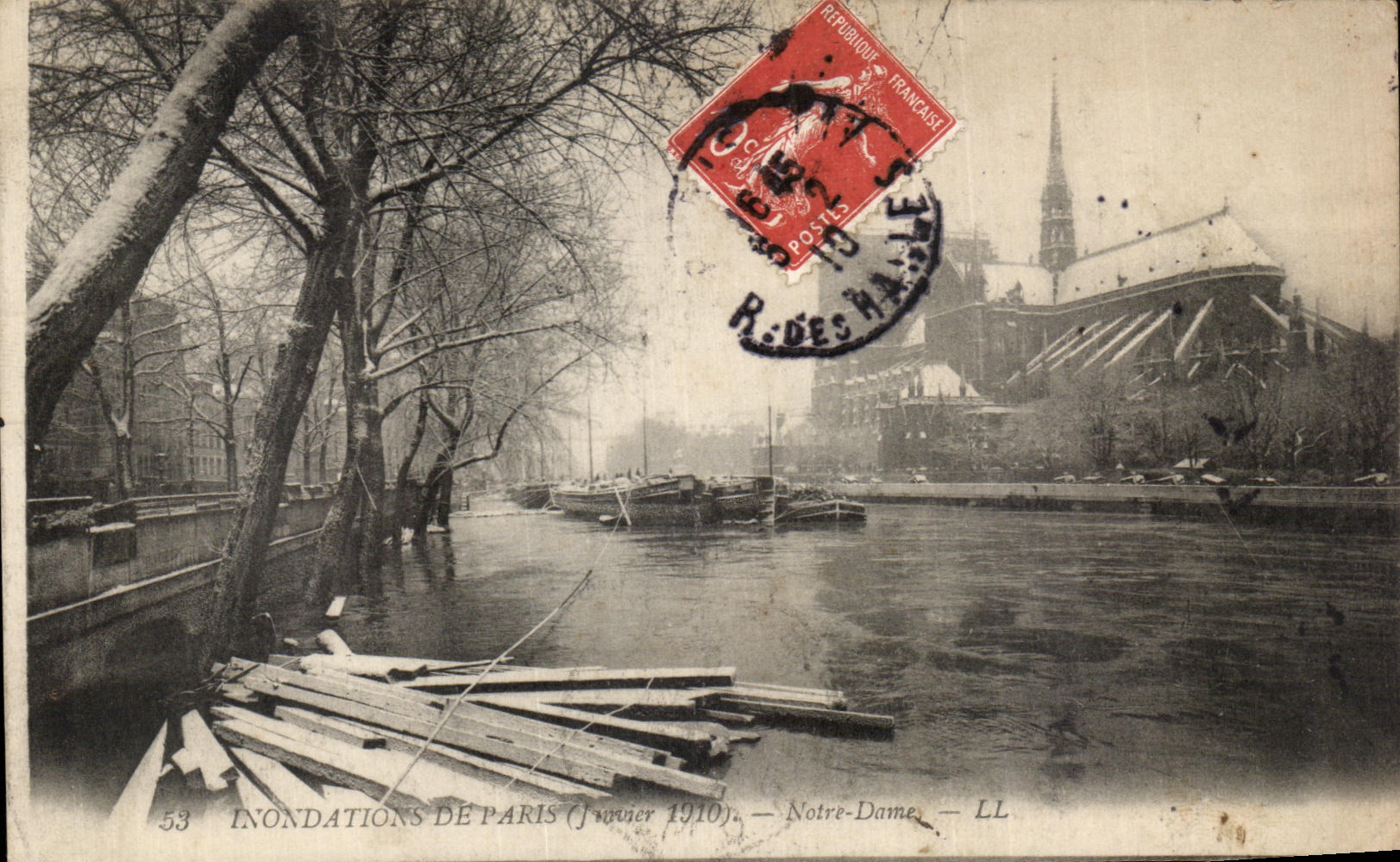 Inundaciones de CPA de Paris Notre Dame